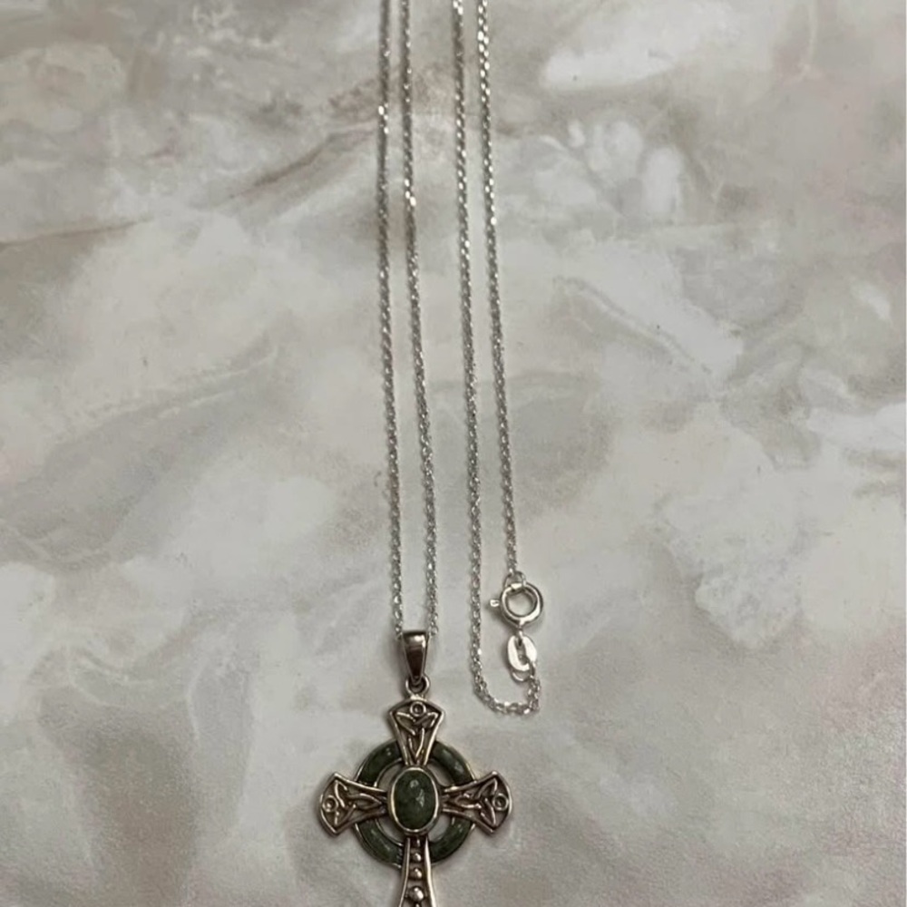 Vintage Silver Celtic Cross Necklace